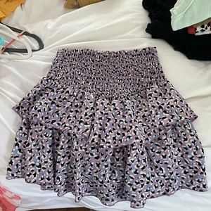 Purple cheetah print Mini skirt